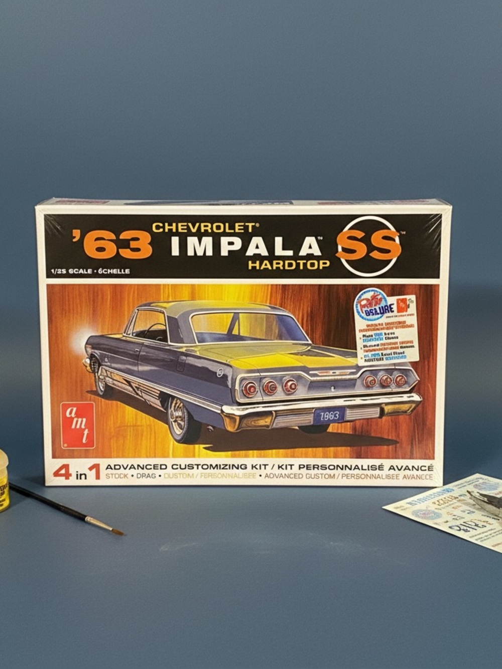 NIB AMT '63 Chevrolet Impala SS Hardtop Model Kit 🖤🖤